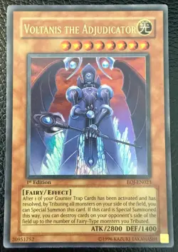 YUGIOH VOLTANIS THE ADJUDICATOR ULTRA RARE 1ST EDITION EOJ-EN023 NM+/MINT - Image 1
