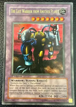 YUGIOH THE LAST WARRIOR FROM ANOTHER PLANET ULTRA RARE 1ST EDITION LON-077 NM+ - Image 1