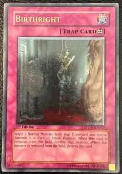 YUGIOH BIRTHRIGHT ULTIMATE RARE 1ST EDITION STON-EN057 NM - Image 1