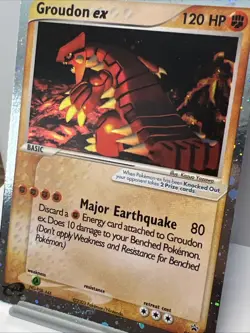 Groudon EX 002 Nintendo Black Star Promo Pokemon Card 2003, 1/2 SWIRL. NM - Image 3