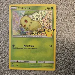 Chikorita - 2/25 002/025 McDonald's 25th Anniversary Promos NM Pokemon Card Tcg - Image 1