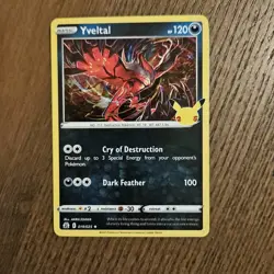 Pokemon Card TCG Celebrations - Holo Rare - Yveltal 019/025 NM 25th Anniversary - Image 1