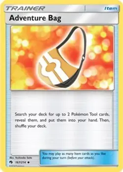 Adventure Bag (#167/214) SM - Lost Thunder LP Pokemon - Image 1