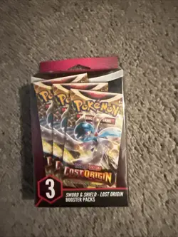 Pokemon TCG : Sword & Shield LOST ORIGIN 3 Booster Hanger Box - Sealed - NEW - Image 1