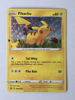 Pikachu NM SWSH039 - Holo General Mills Promo - Pokemon 2020 25th Anniversary - Image 1