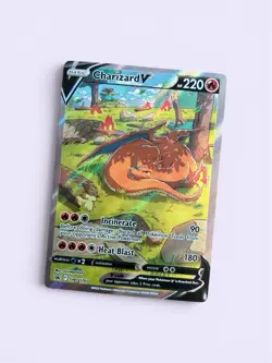 2022 POKEMON SWSH BLACK STAR PROMO #260 FULL ART/CHARIZARD V 💎Pristine Quality - Image 1