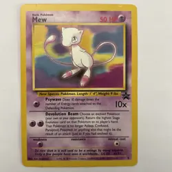Misprint Ink Bubble Pokemon Mew (8/53) Wizards Black Star Promos MP - Image 1
