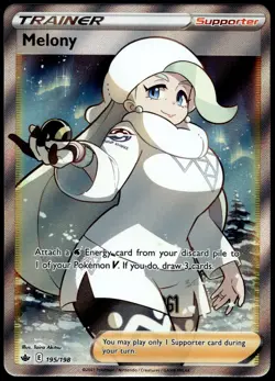 Melony 195/198 Ultra Rare Chilling Reign Pokemon Near Mint - Image 2