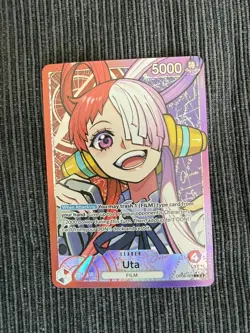 Uta OP06-001 Leader (Alt Art) Wings of the Captain One Piece TCG gem mint foil - Image 1