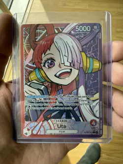 Uta OP06-001 Leader (Alt Art) Wings of the Captain One Piece TCG gem mint foil - Image 3