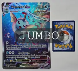 Pokemon TCG JUMBO Card Vaporeon VMAX Holo #SWSH182 Black Star Promo NM - Image 3