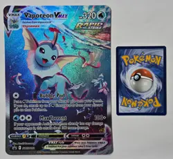 Pokemon TCG JUMBO Card Vaporeon VMAX Holo #SWSH182 Black Star Promo NM - Image 4