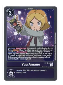 Digimon Card - 2022 Yuu Amano BT10-093 Foil Rare - Bandai Xros Encounter - Image 1