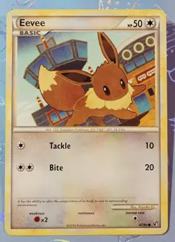 Eevee 47/90 Undaunted Pokemon Card NM - Image 1