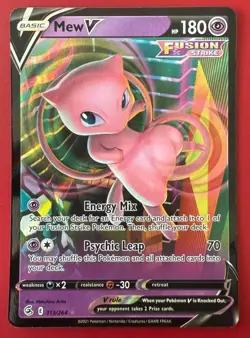 Pokemon Cards - Mew V 113/264 Fusion Strike - Holo Ultra Rare - Near Mint - Image 1