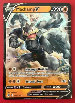 Pokemon - Machamp V - 072/189 - SWSH Astral Radiance - Half Art Card - Image 1