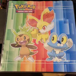 E3- VTG Pokemon Card Binder, Top loading, With over 100+ Pokemon card, sleeves - Image 1
