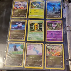 E3- VTG Pokemon Card Binder, Top loading, With over 100+ Pokemon card, sleeves - Image 4