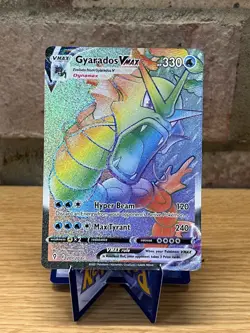 Gyarados VMAX 207/203 Evolving Skies Rainbow Rare Full Art Pokemon Card NM - Image 1