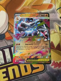 Pokemon Card 2025 MEGA CHARIZARD X EX Double Rare 013/094 Phantasmal Flames NM - Image 1