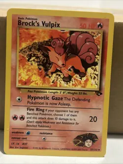 Pokemon TCG Brock's Vulpix Gym Challenge 37 /132 Unlimited Uncommon Card - Image 1