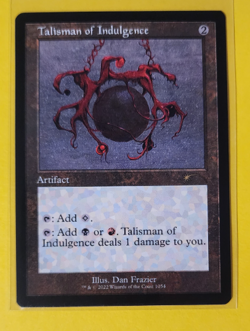 TALISMAN OF INDULGENCE - Retro Frame- Secret Lair - MTG Rare - Dan Frazier - Image 1