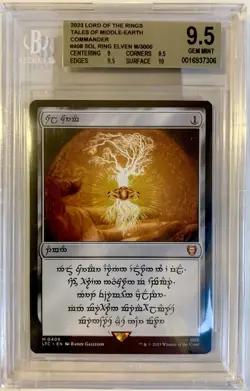 Magic the Gathering MTG Lord of the Rings Elven Sol Ring LTC 408 BGS 9.5 Mint - Image 1