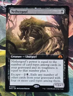 MTG Modern Horizons 3 #454 Nethergoyf Extended Art NEAR MINT - Image 1