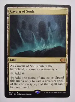 DAMAGE Cavern of Souls Double Masters 2022 Magic the Gathering 320/331 DAMAGED!! - Image 1