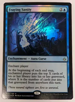 Fraying Sanity Hour of Devastation Foil - MTG RARE - Image 1
