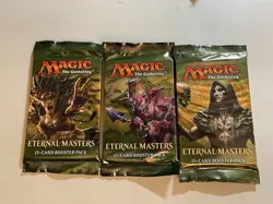 3 Packs / ETERNAL MASTERS / Sealed / Unsearched Booster Packs - Image 1