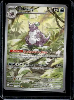 2023 Pokemon SV 151 Nidoking Illustration Rare #174/165 - Image 1