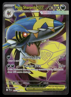 Mega Sharpedo ex 113/094 Ultra Rare Phantasmal Flames Pokemon NM/M - Image 1