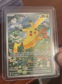 🔥PIKA PIKA NM 🔥Pokemon Pikachu SV Promo Full Art Holo Basic 70HP Card - Image 1