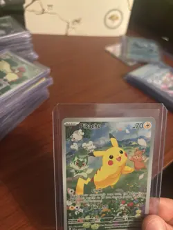 🔥PIKA PIKA NM 🔥Pokemon Pikachu SV Promo Full Art Holo Basic 70HP Card - Image 4