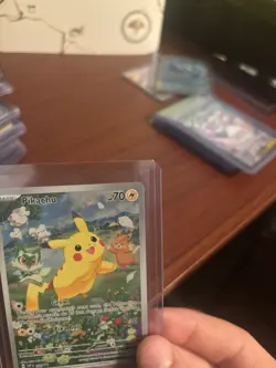 🔥PIKA PIKA NM 🔥Pokemon Pikachu SV Promo Full Art Holo Basic 70HP Card - Image 5