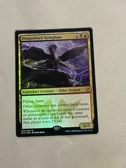 MTG FOIL Prerelease Dragonlord Kolaghan Dragons of Tarkir Magic the Gathering - Image 1