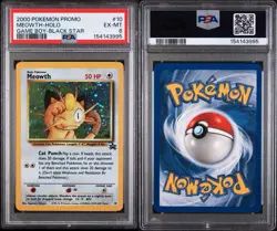 2000 Pokemon Meowth Holo Black Star Promo Game Boy #10 PSA 6 - Image 3