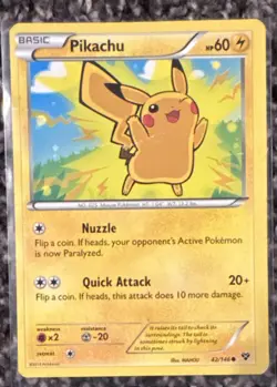 Pokemon Pikachu Basic XY 42/146 Black Star Promo Holo 60HP English 2014 - Image 1