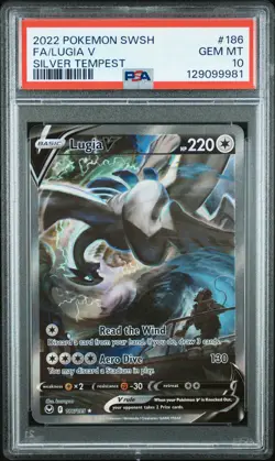 LUGIA V Silver Tempest Holo Alt Art #186 PSA 10 Pokemon [Nostalgium] - Image 1