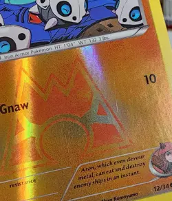 Team Magma's Aron 12/34 Common Double Crisis Pokemon Reverse Holo Near Mint - Image 3