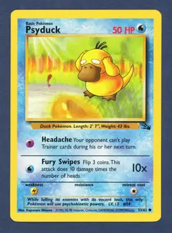 Psyduck 53/62 Common Fossil Pokemon Unlimited Near Mint - Image 1