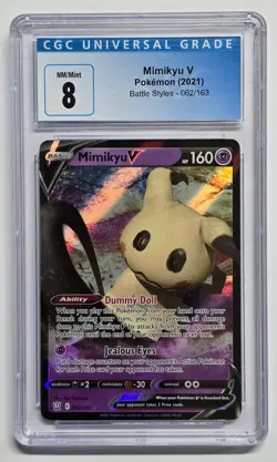 2021 Pokemon TCG Mimikyu #62 Battle Styles Ultra Rare CGC 8 Near Mint/Mint - Image 1