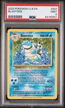 POKEMON BLASTOISE & SUICUNE DECK 003 BLASTOISE PSA 9 - Image 1