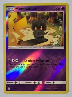 Pokemon TCG Marshadow Cosmic Eclipse Reverse Foil Holo Rare 103/236 NM English - Image 1