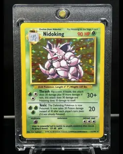 Nidoking 11/102 Base Set Holo Rare Vintage Pokemon 1999 WOTC MP-LP - Image 1