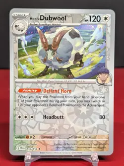 Pokemon Hop's Dubwool #136/159 English Journey Together Reverse Holo - Image 1