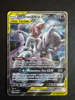 2019 Pokemon Mewtwo & Mew Tag Team GX SM191 Full Art Black Star Promo !! 🔥🔥 - Image 1