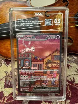 MEW EX 053 TAG 8.5 | Sunset 🌇 City Mew | Pokemon 151 Black Star Promo - Image 1