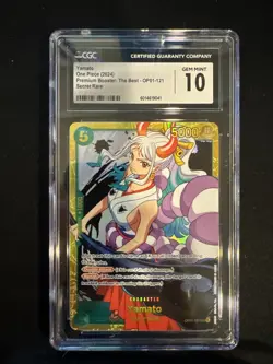 Yamato SEC OP01-121 One Piece TCG CGC GEM MINT 10 - Image 1